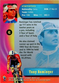 1997 Eurostar Tour de France #41 Tony Rominger Back